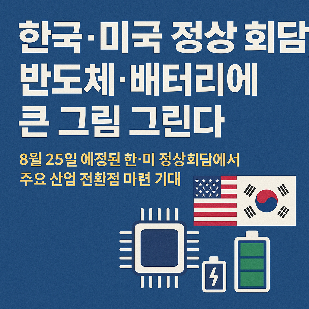 한국·미국 정상 회담, 반도체·배터리에 큰 그림 그린다
