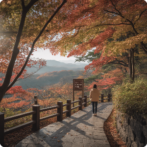 2025년 단풍 절정 시기 - 부산·제주권 단풍 명소 가상 이미지