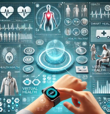 스마트워치로 건강관리를 하는 모습