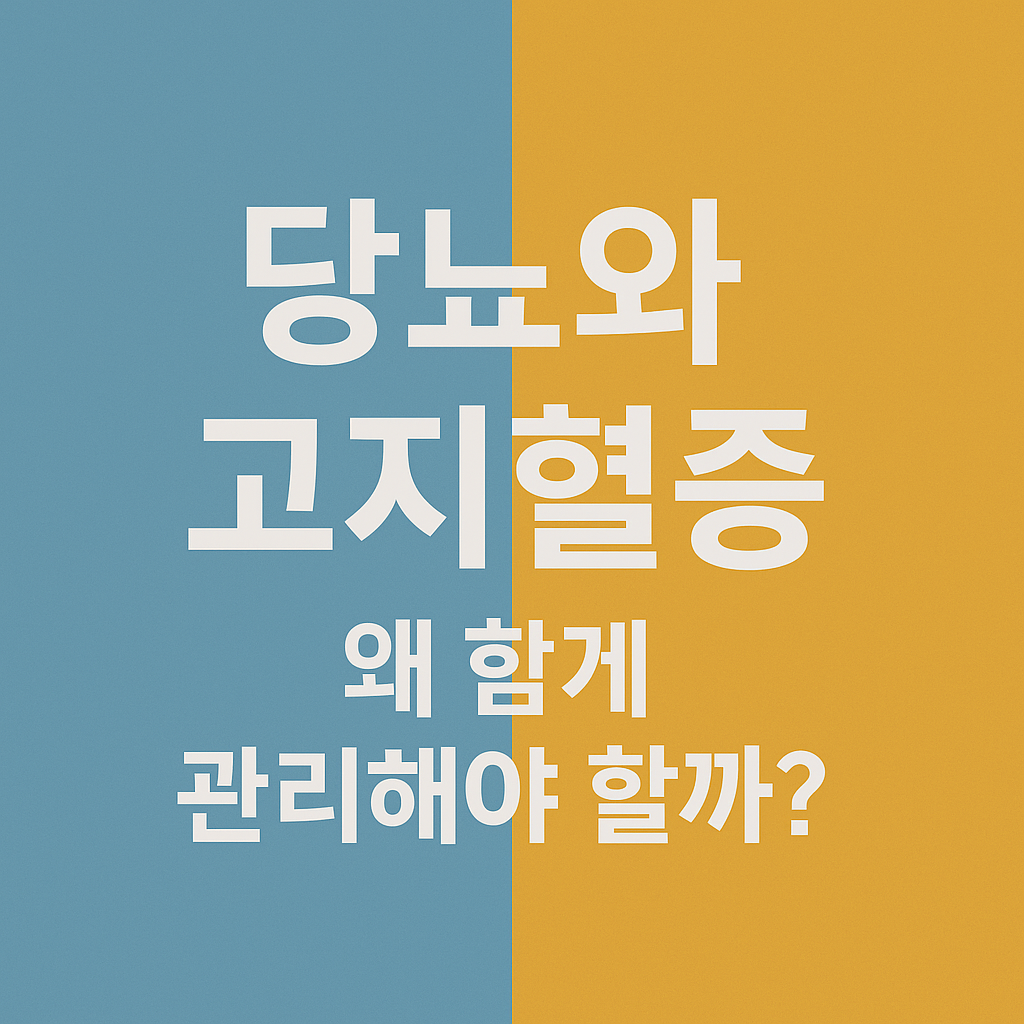 당뇨와 고지혈증, 왜 함께 관리해야 할까?