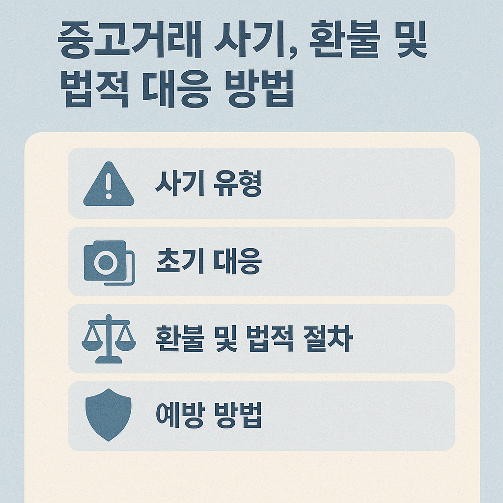 중고 거래 사기, 환불 및 법적 대응 방법