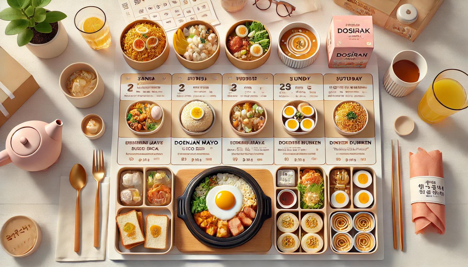 자취생 1주일 식단표