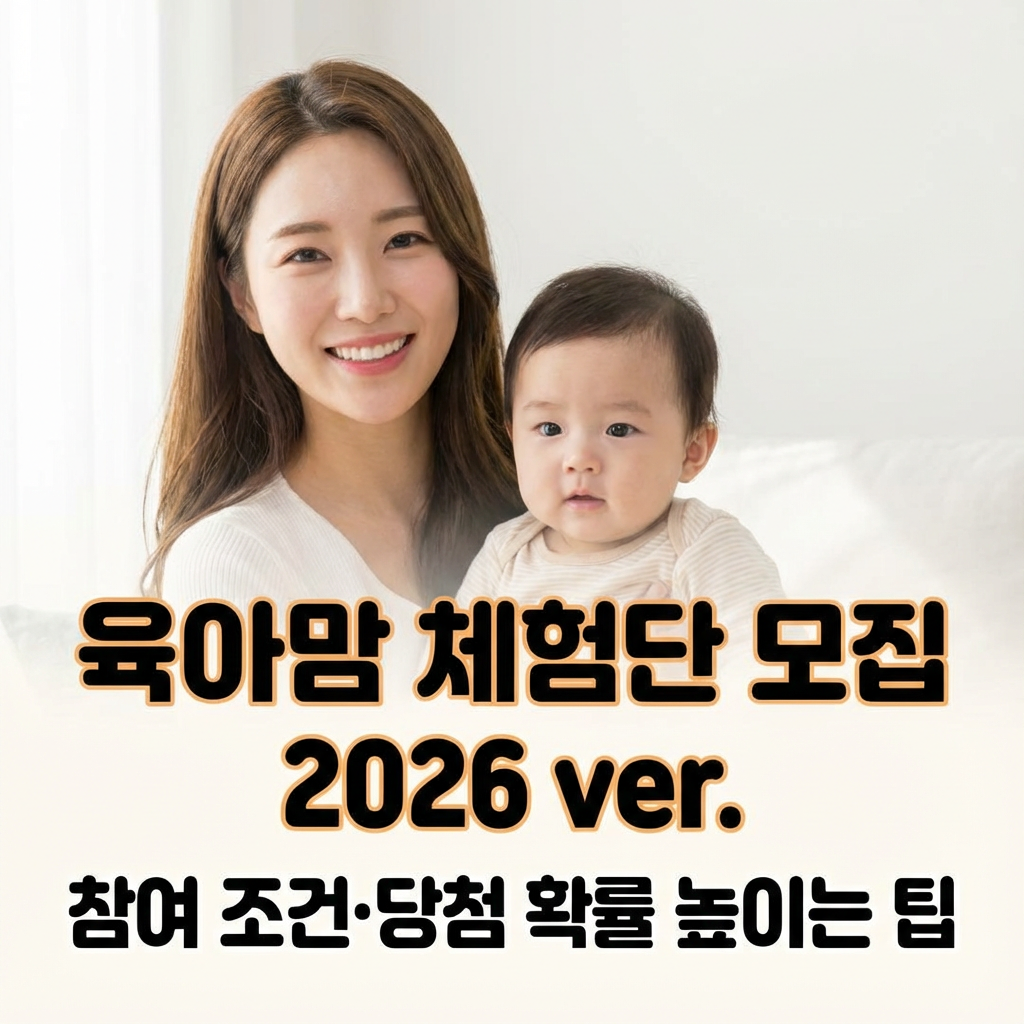 육아맘 체험단 모집 2026 ver. | 참여 조건·당첨 확률 높이는 팁