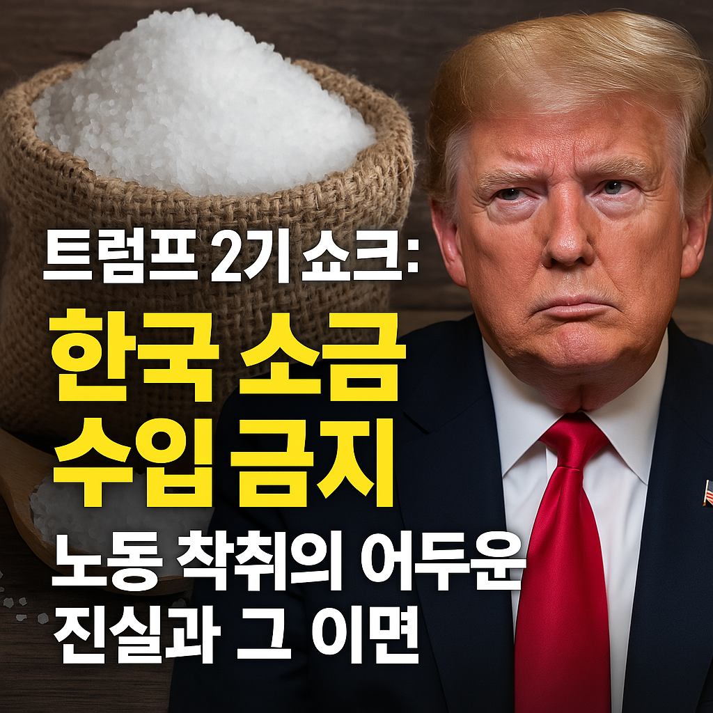 트럼프 2기 쇼크: 한국 소금 수입 금지, 노동 착취의 어두운 진실과 그 이면