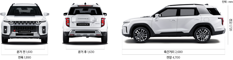 쌍용-자동차-토레스-크기