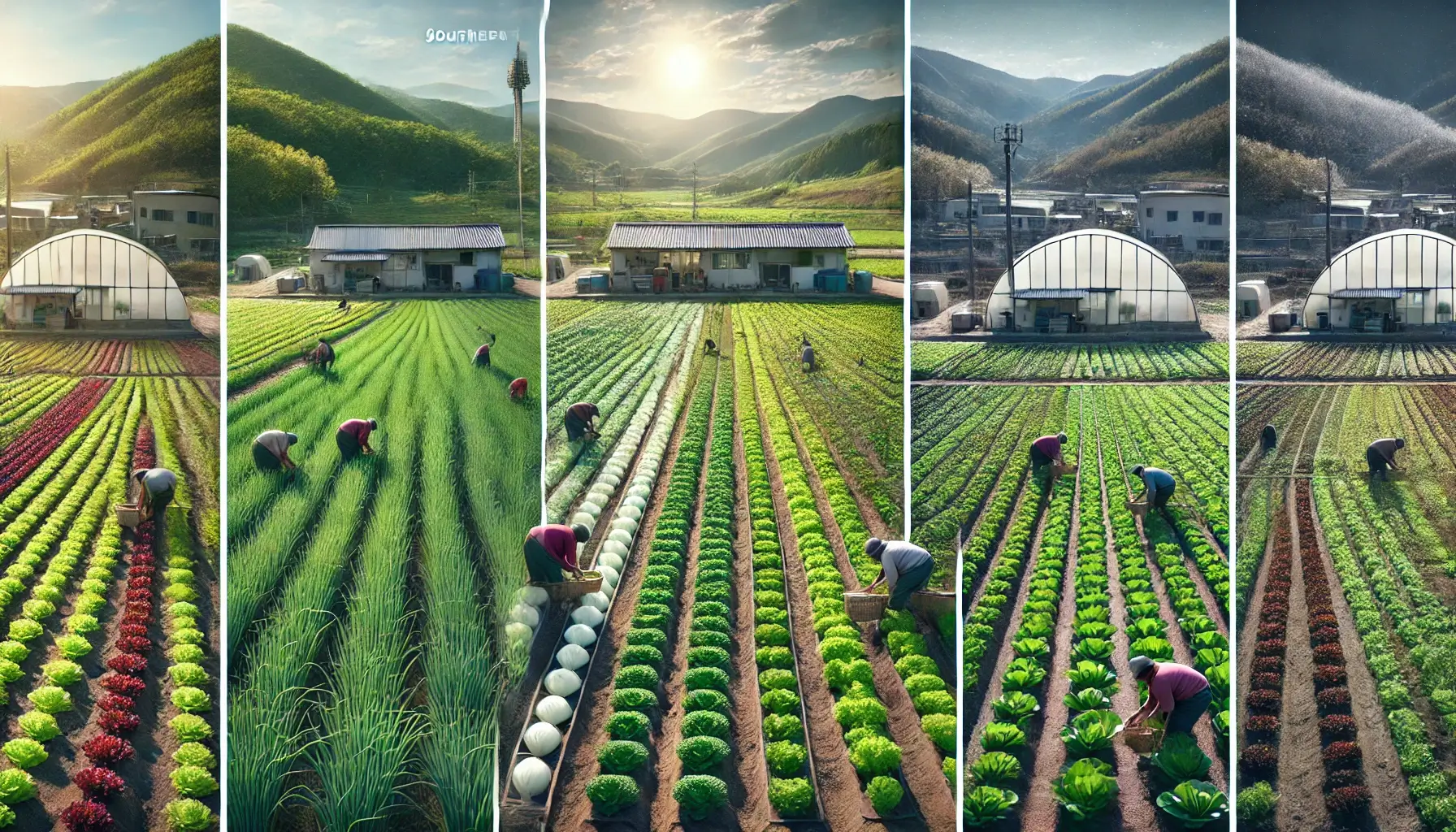 남부, 중부, 북부의 농경 풍경