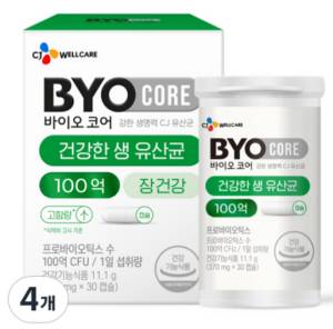 바이오코어 건강한 생 유산균 100억 11.1g, 30정, 4개