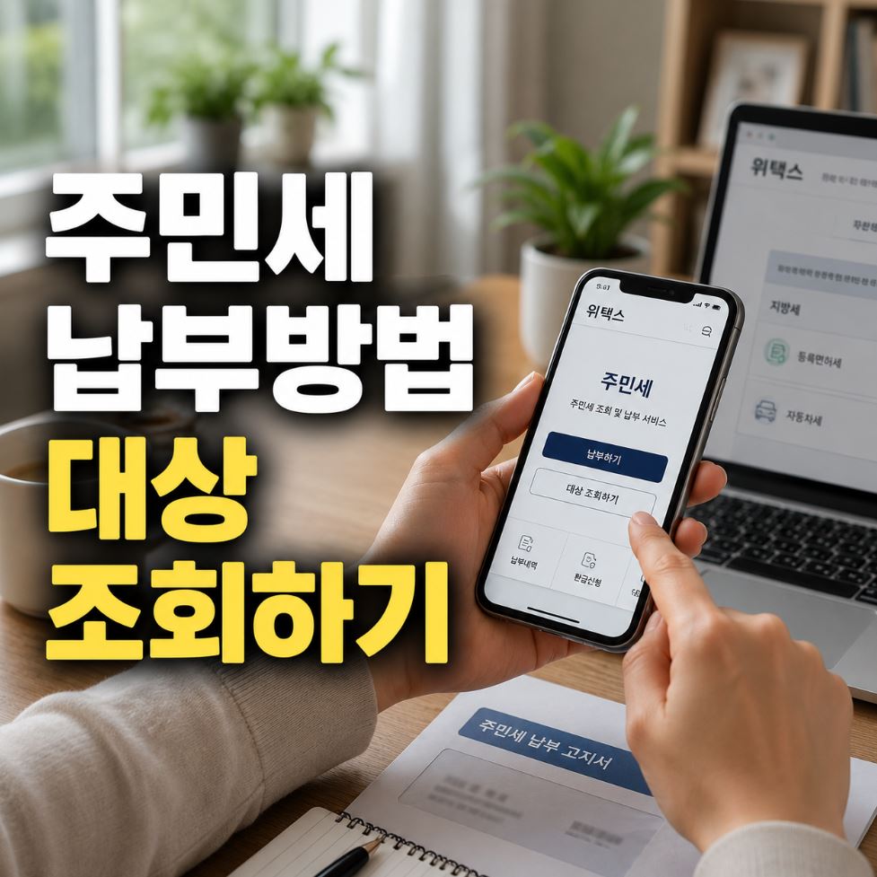 주민세 납부방법 대상 조회하기