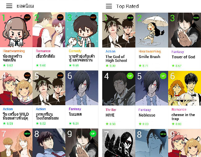 해외에서 인기 있는 한국 웹툰 관련 사진