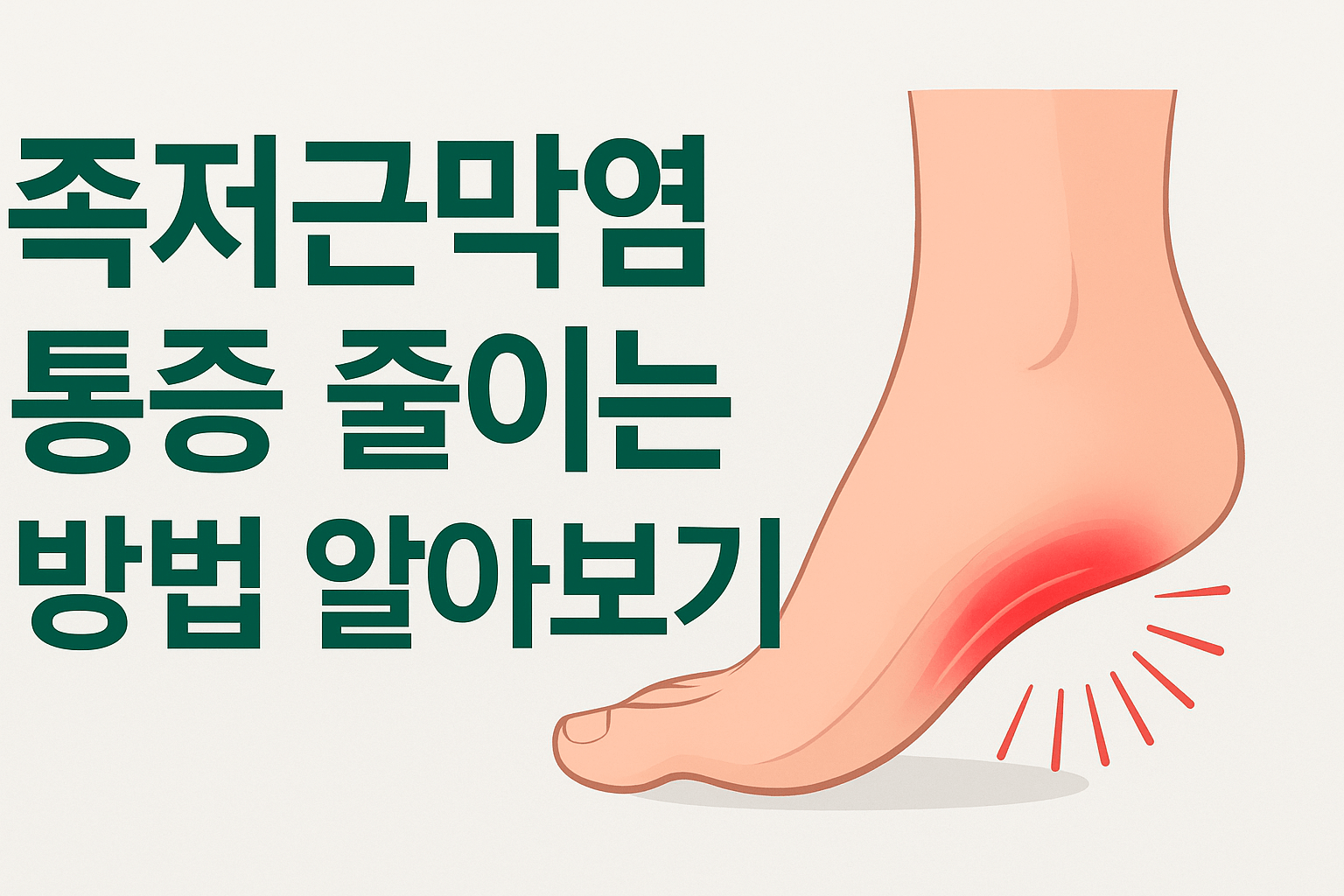 족저근막염 통증 줄이는 방법 알아보기