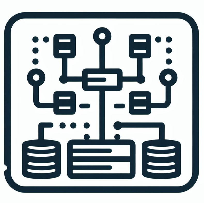 복잡한 구조의 데이터베이스 아이콘