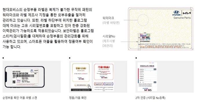 기아 정품 자동차부품 쇼핑몰 웹사이트 이용방법