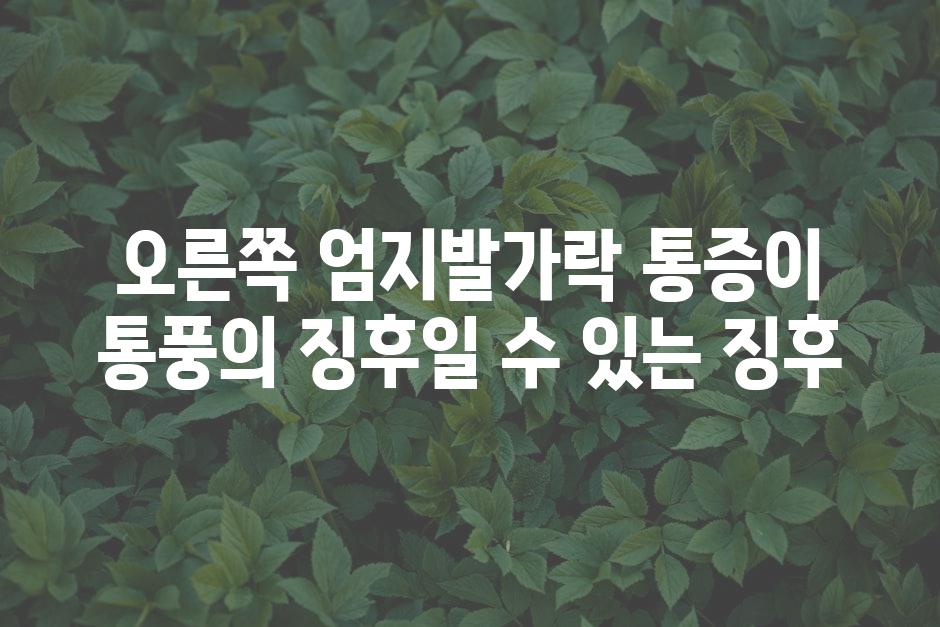 오른쪽 엄지발가락 통증이 통풍의 징후일 수 있는 징후