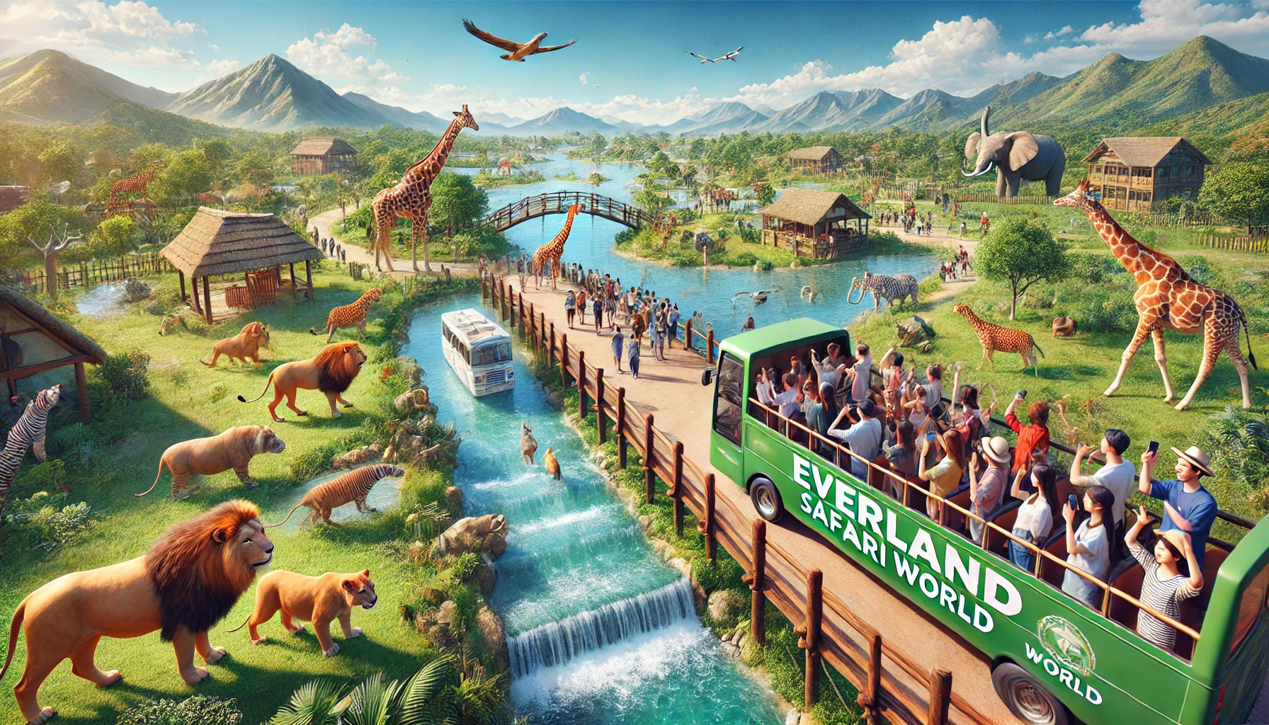 에버랜드 사파리 월드의 생동감 넘치는 모습