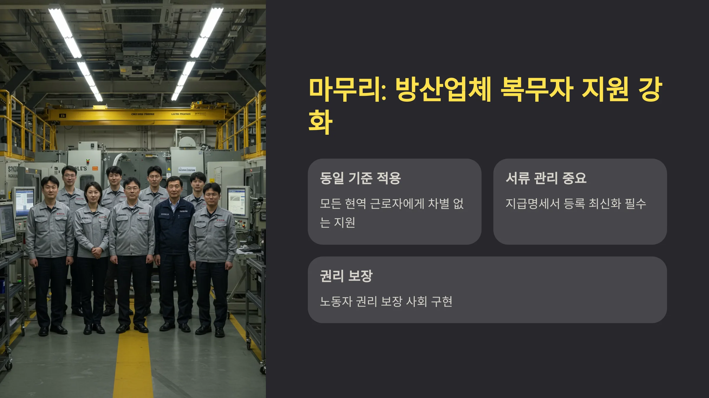 방위산업체 전문연구요원&middot;산업기능요원 근로장려금 혜택