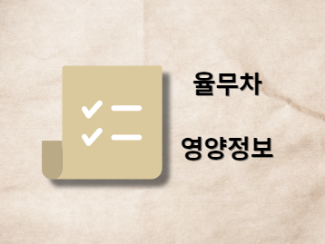 율무차 칼로리 및 영양성분