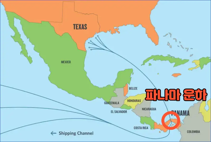 파나마운하-지도