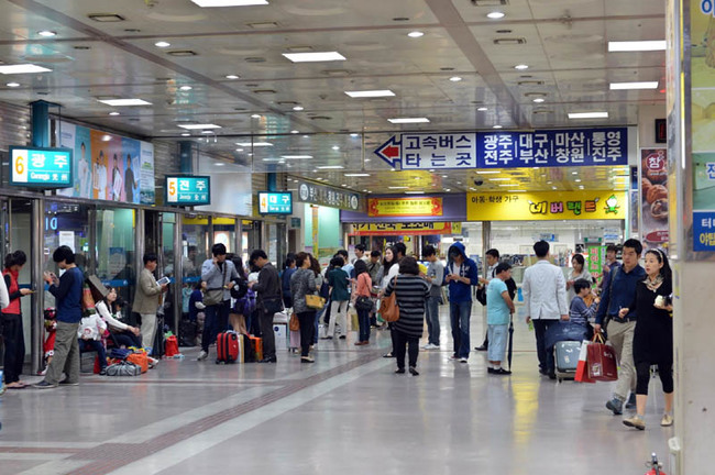 동서울 고속버스 터미널에서 마산행 고속버스 시간표