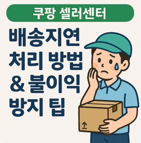 쿠팡 셀러센터 배송지연 처리 방법