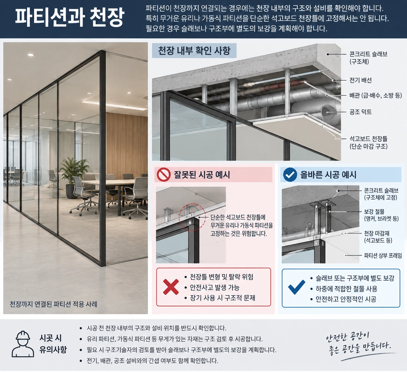 파티션과 천장