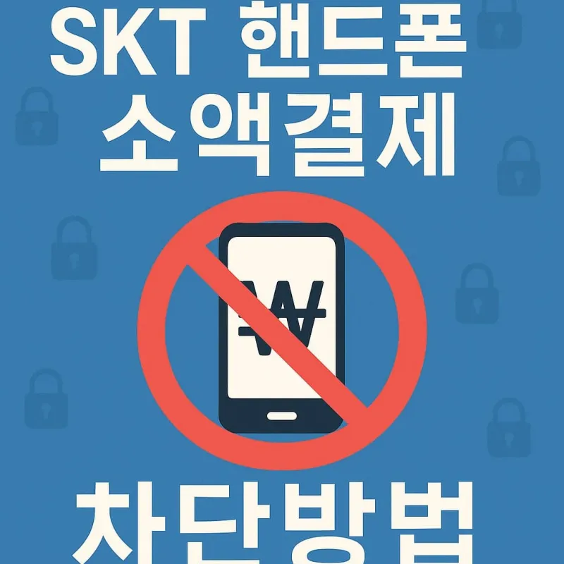 SKT 핸드폰 소액결제 차단