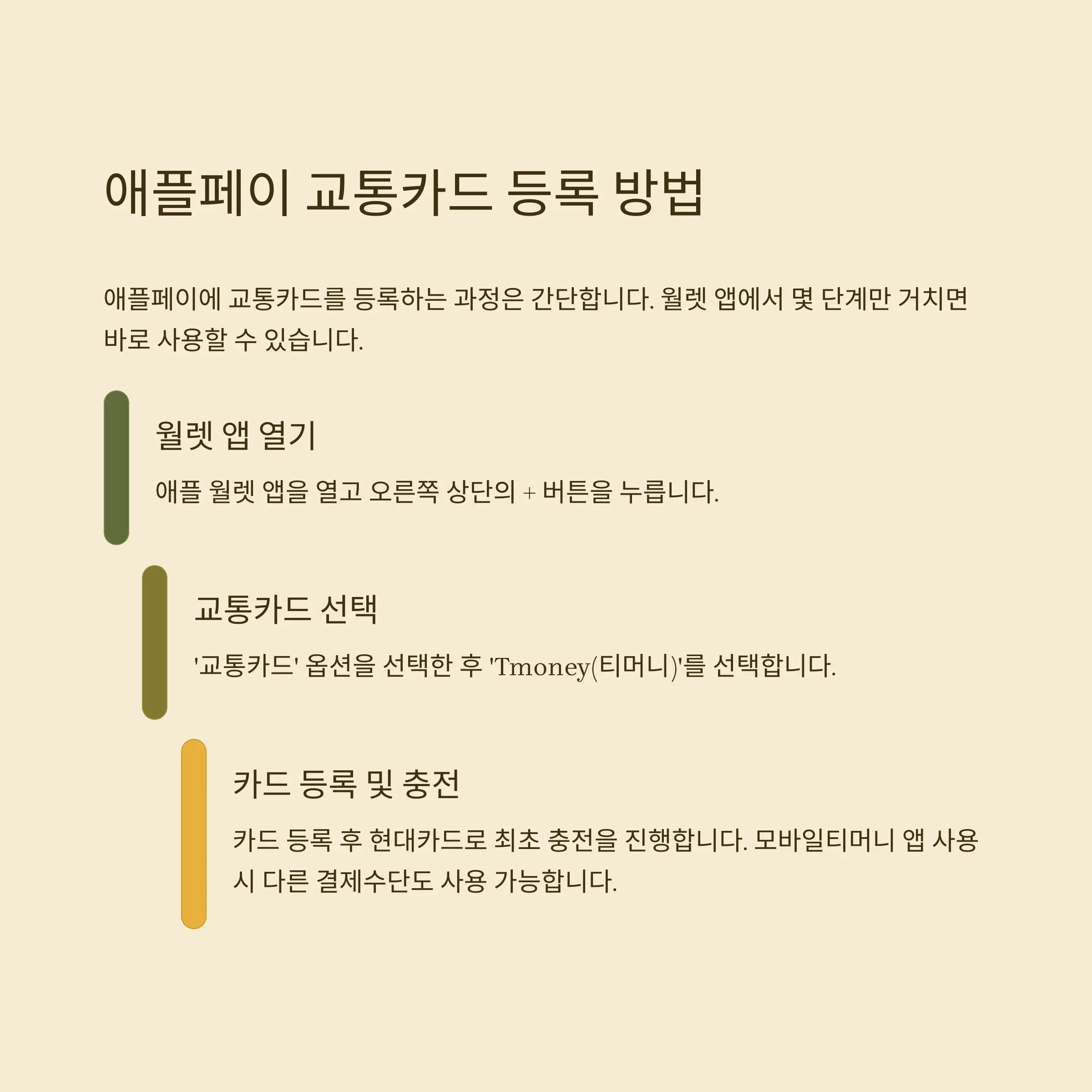 애플페이 교통카드 등록 & 사용법
