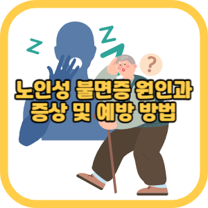 노인성 불면증 원인과 증상 및 예방 방법