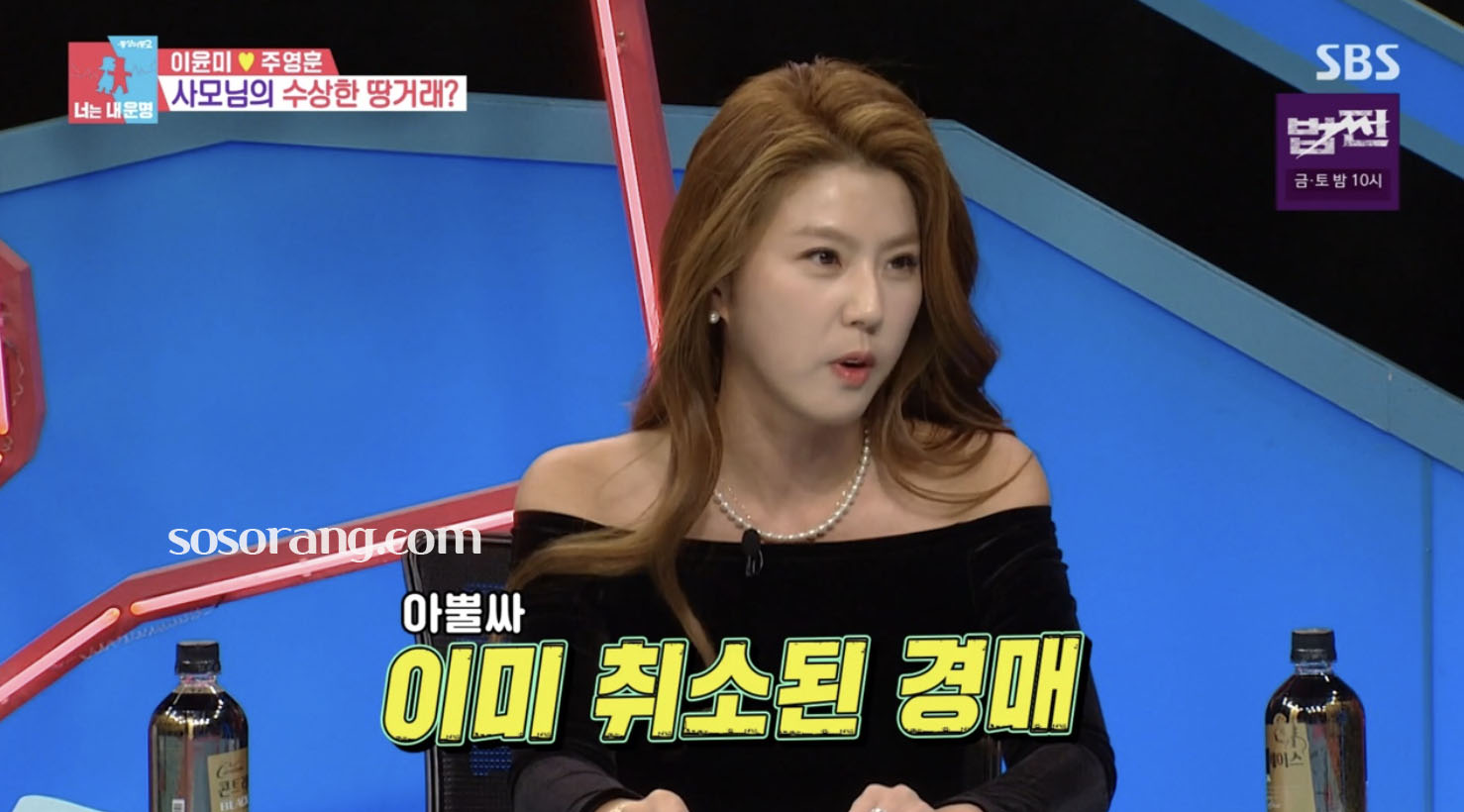 이윤미 사업 관련 이야기와 제주도 땅 에피소드 설명 장면