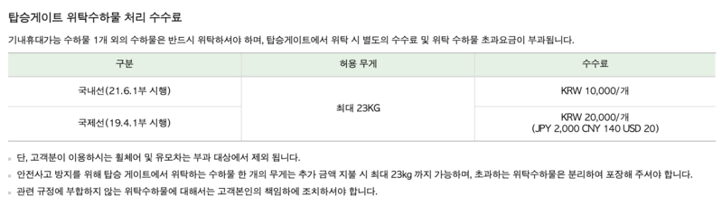 에어서울 수화물 총정리(기내 수화물, 위탁 수화물, 유모차, 골프백, 스키/스노우보드)
