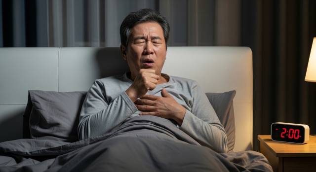 【IMG4 — 야간 기침으로 잠을 못 자는 55세 한국인 이미지】