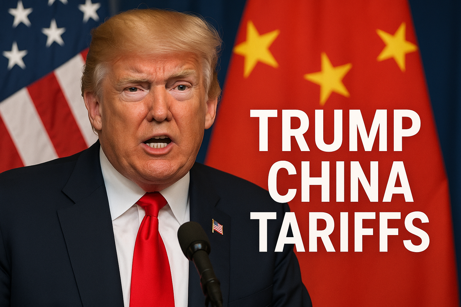 트럼프의 중국 관세 발표 사진