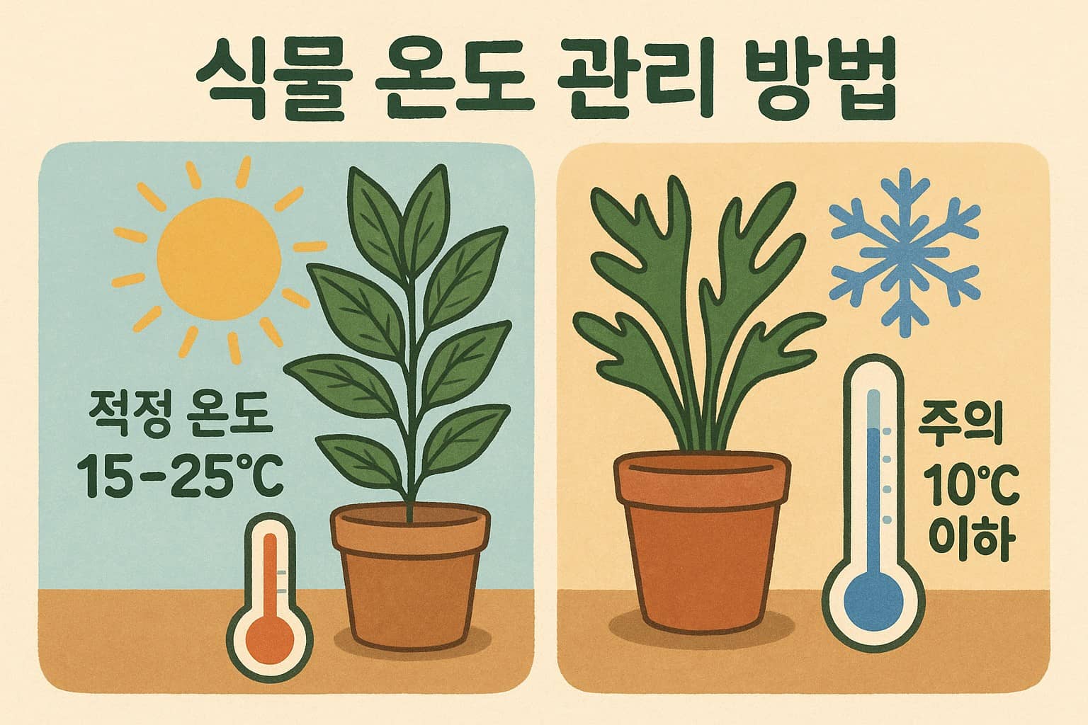 식물 온도 관리 방법