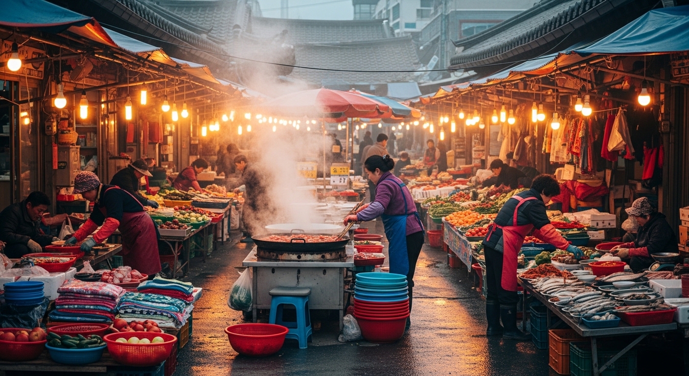 서민의 삶을 대표하는 시장의 풍경