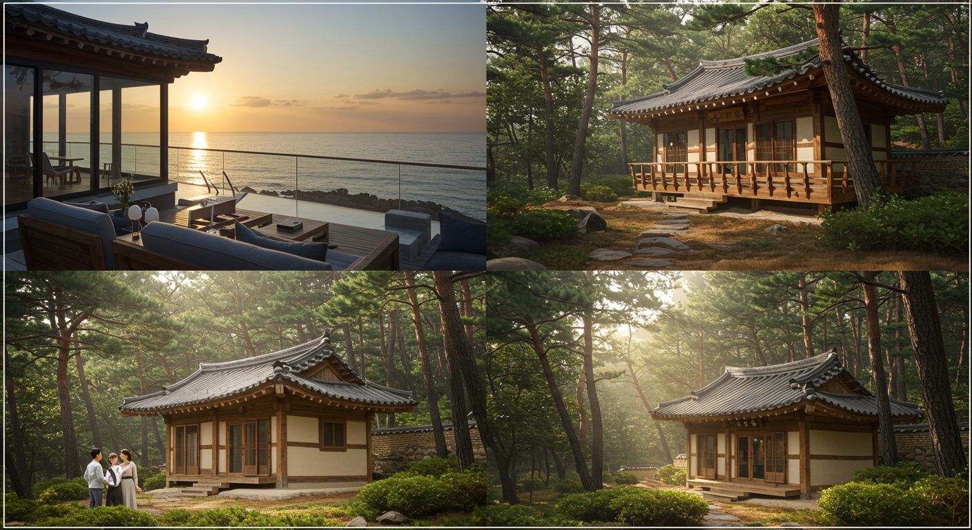 강원도의 다양한 숙박지: 오션뷰, 숲속 힐링, 한옥 체험