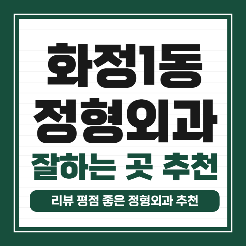 고양시 화정1동 정형외과 유명하고 잘하는 곳 추천 TOP 5