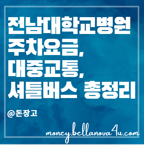 전남대학교병원 가는 길, 셔틀버스, 무료 주차 및 주차 꿀팁