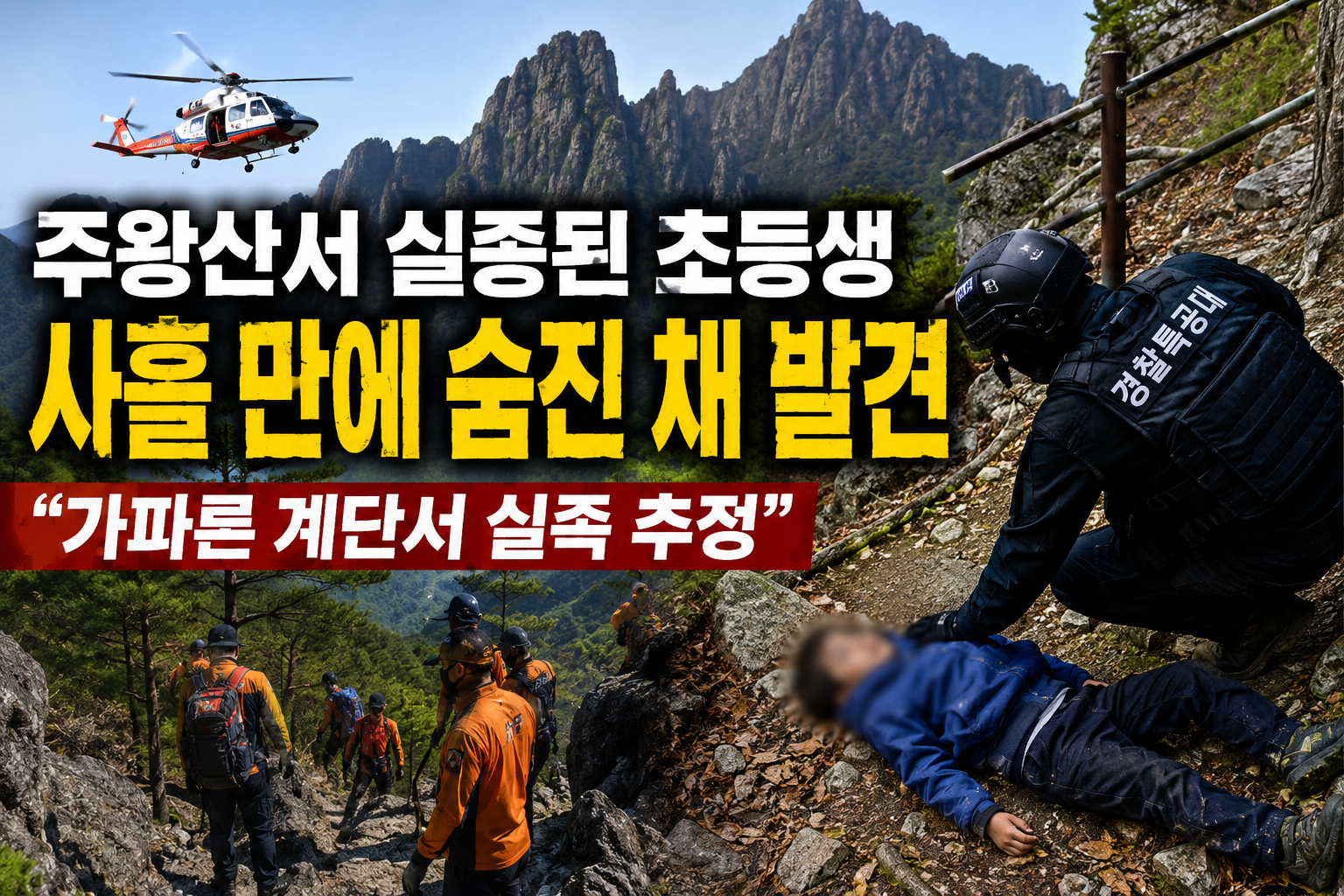 실종되 초등생 숨진 채 발견