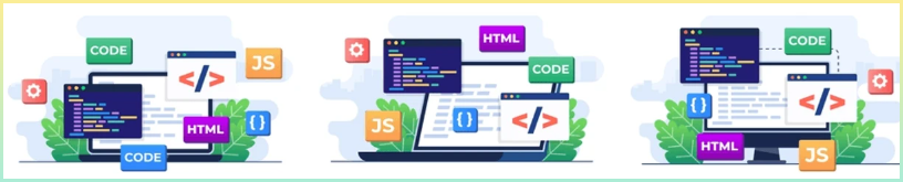 다양한 프로그래밍 언어를 표시하는 시각적 이미지