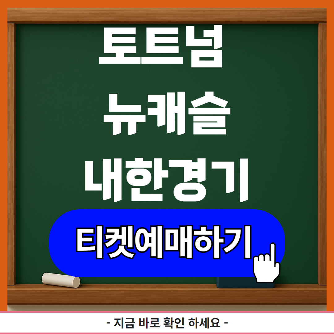 토트넘 뉴캐슬 내한 예매 티켓팅 방법