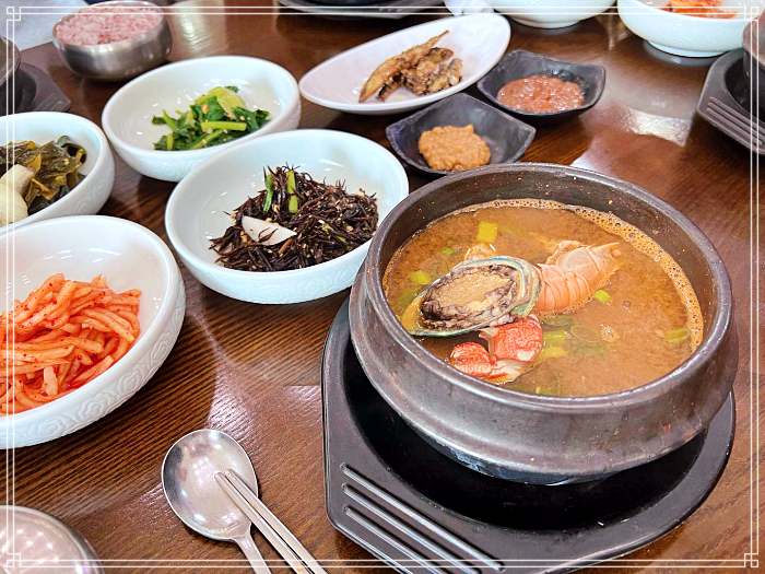 제주, 제주공항 맛집 성게 미역국, 전복물회, 회국수