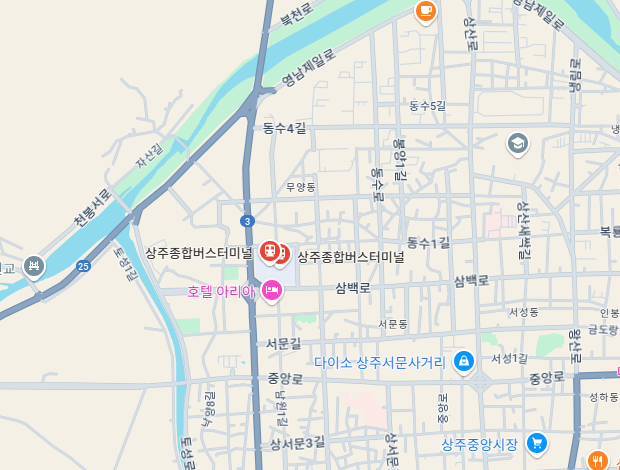 상주종합(고속,시외)버스터미널 시간표조회, 예매