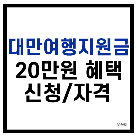 대만여행지원금 안내
