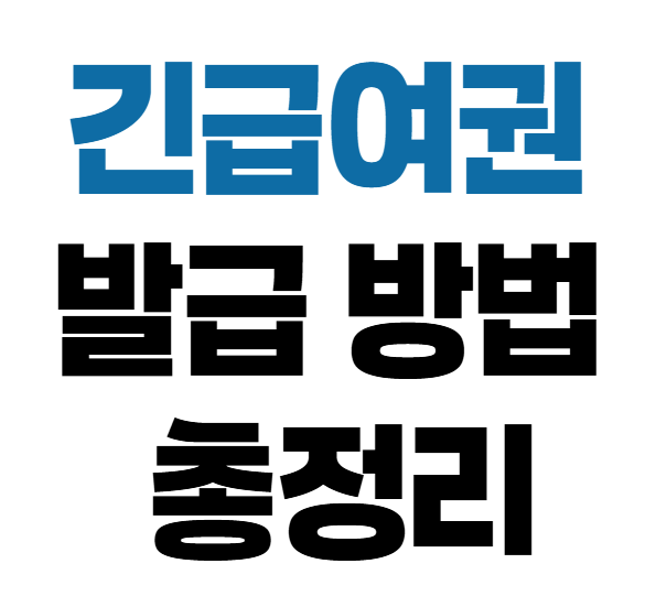 2025 긴급여권 발급 방법 총정리