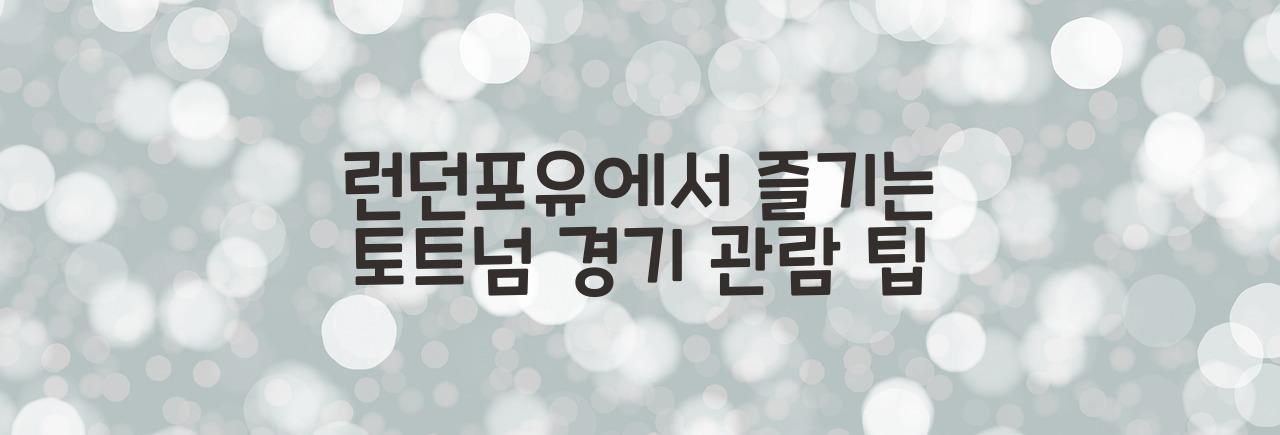런던포유