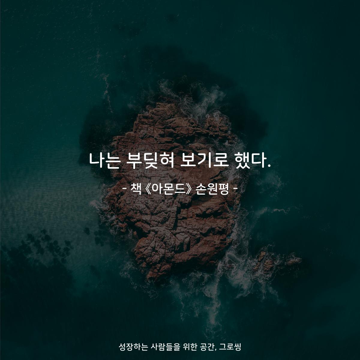 나는 부딪혀 보기로 했다.