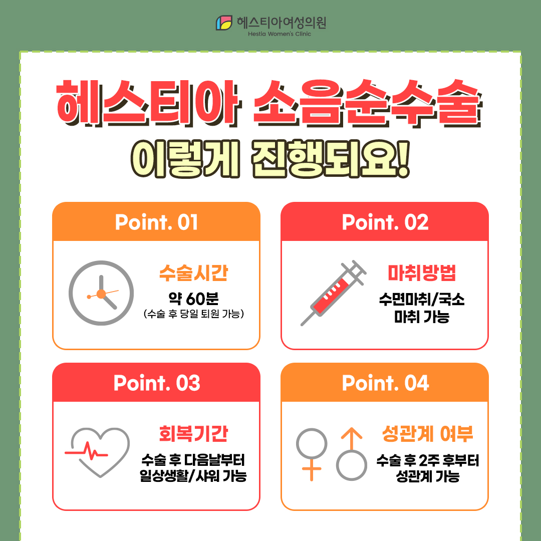헤스티아 소음순수술 이렇게 진행되요!