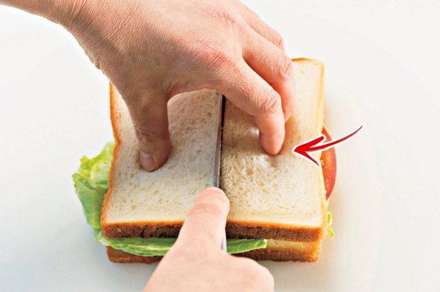 샌드위치 예쁘게 자르기, 남친 도시락, 팁줌 매일꿀정보