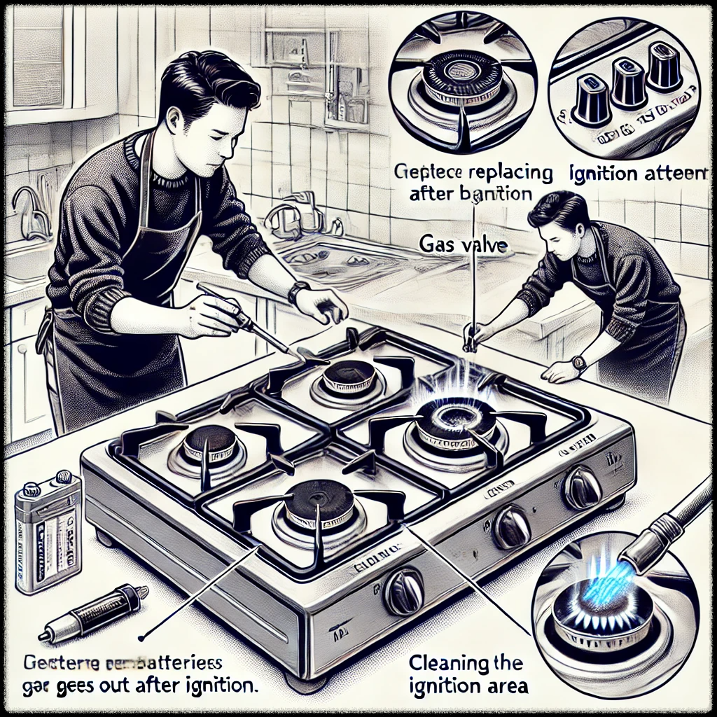 린나이 가스렌지 건전지 교체 방법