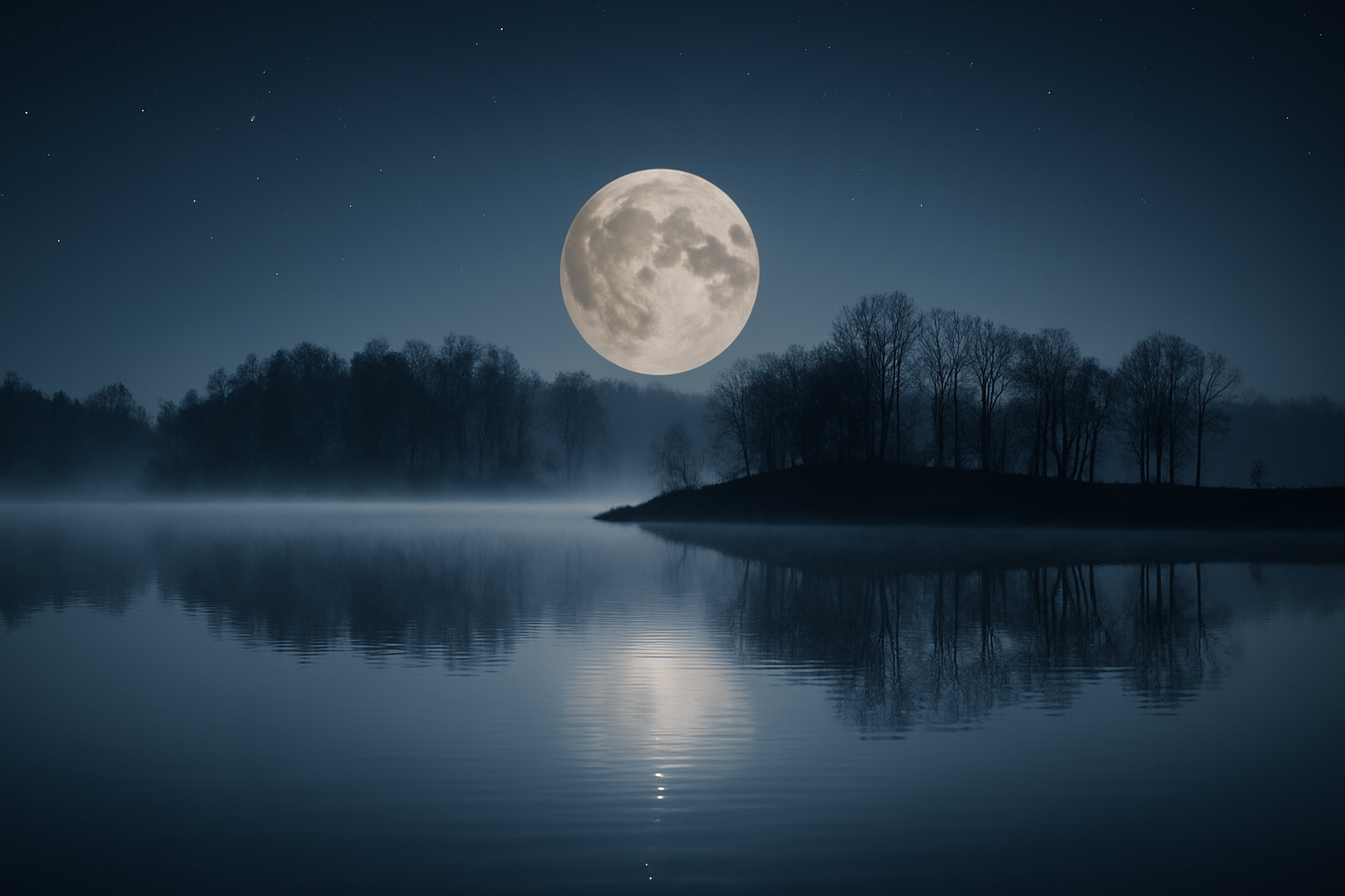 드뷔시 '달빛'의 인상주의적 몽환함과 베토벤 월광' 소나타의 고전적인 고요함이 공존하는 밤하늘 이미지