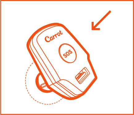 시거잭에 장착하는 캐롯플러그의 모습